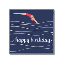 Load image into Gallery viewer, Swimming Birthday Card
