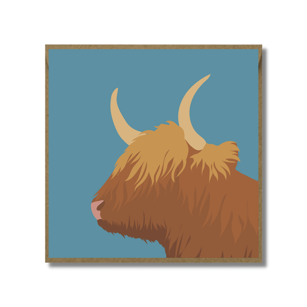 Highland Cow Card