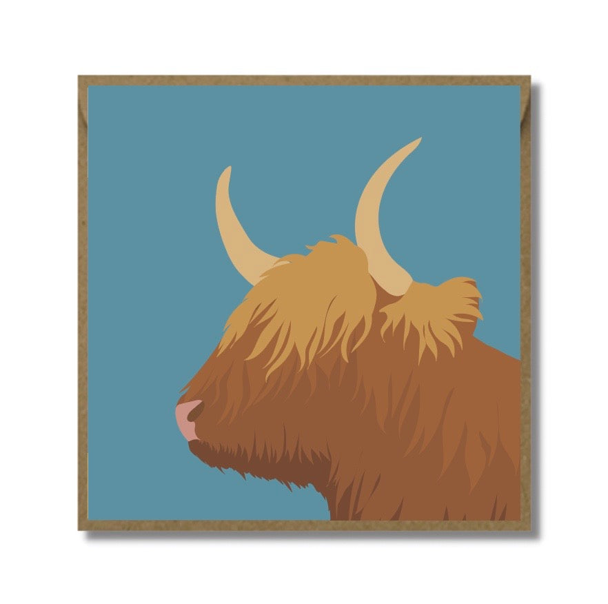 Highland Cow Card