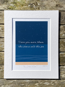 Stars and Sea Print