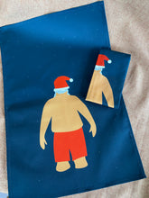 Load image into Gallery viewer, Santa Swim Tea Towel
