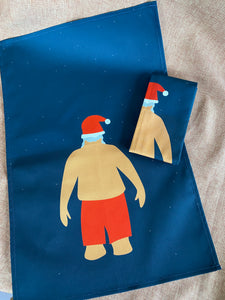 Santa Swim Tea Towel
