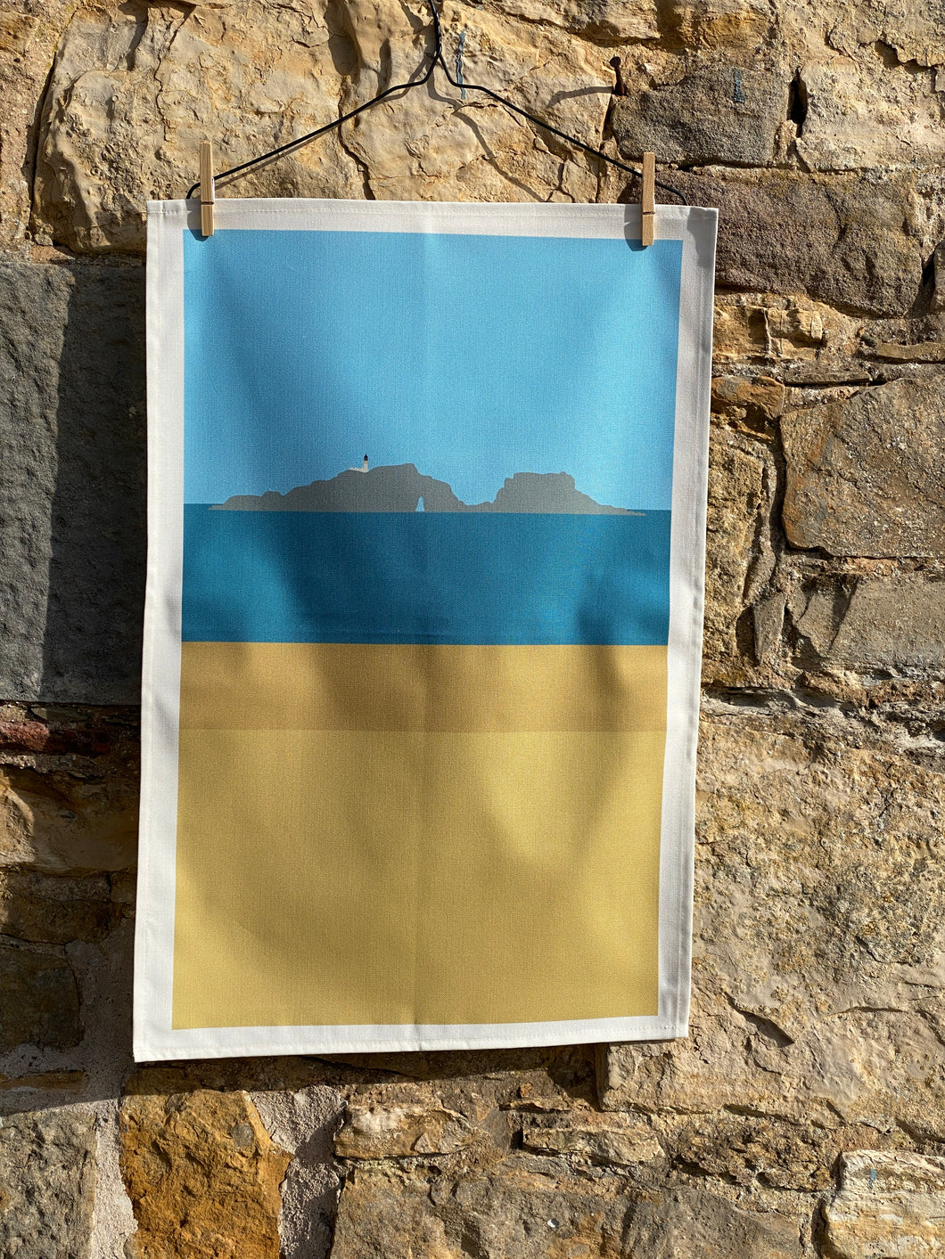 Fidra Island Tea Towel